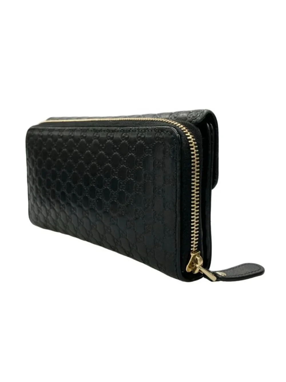 Gucci Zip Around Bifold Wallet Microguccissima
